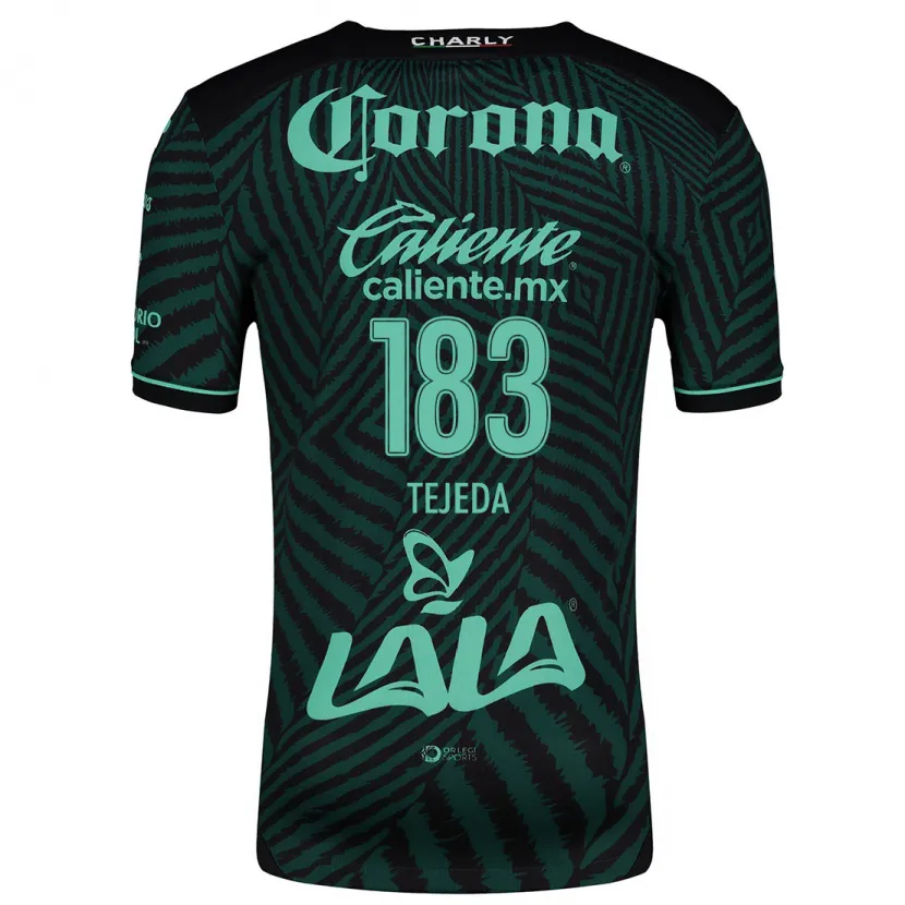 Danxen Kvinder Juan Tejeda #183 Sort Grøn Udebane Spillertrøjer 2024/25 Trøje T-Shirt