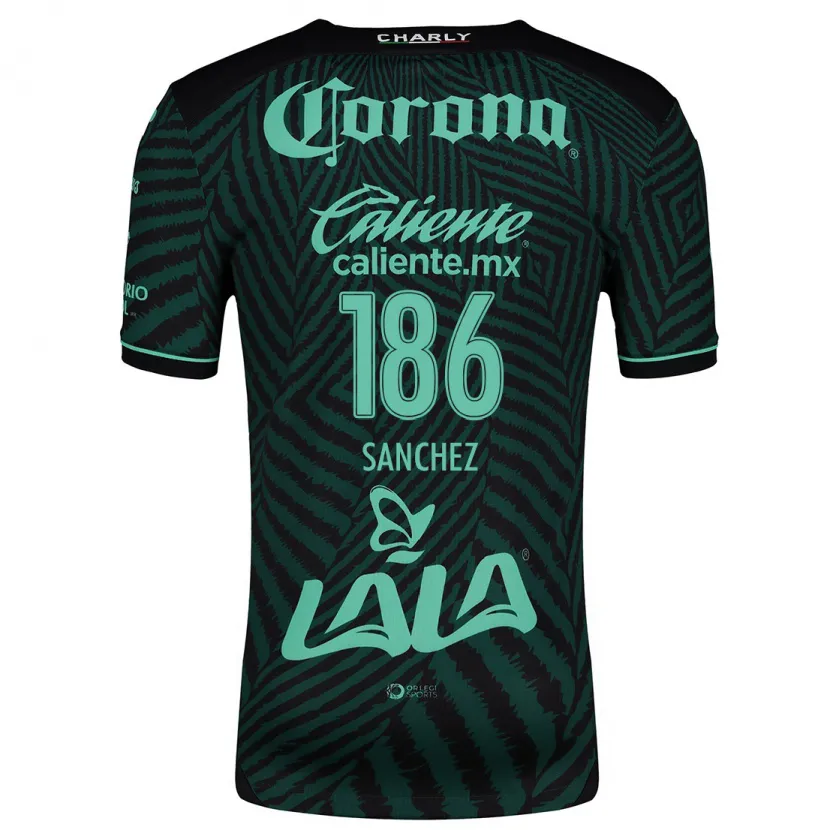 Danxen Kvinder David Sánchez #186 Sort Grøn Udebane Spillertrøjer 2024/25 Trøje T-Shirt