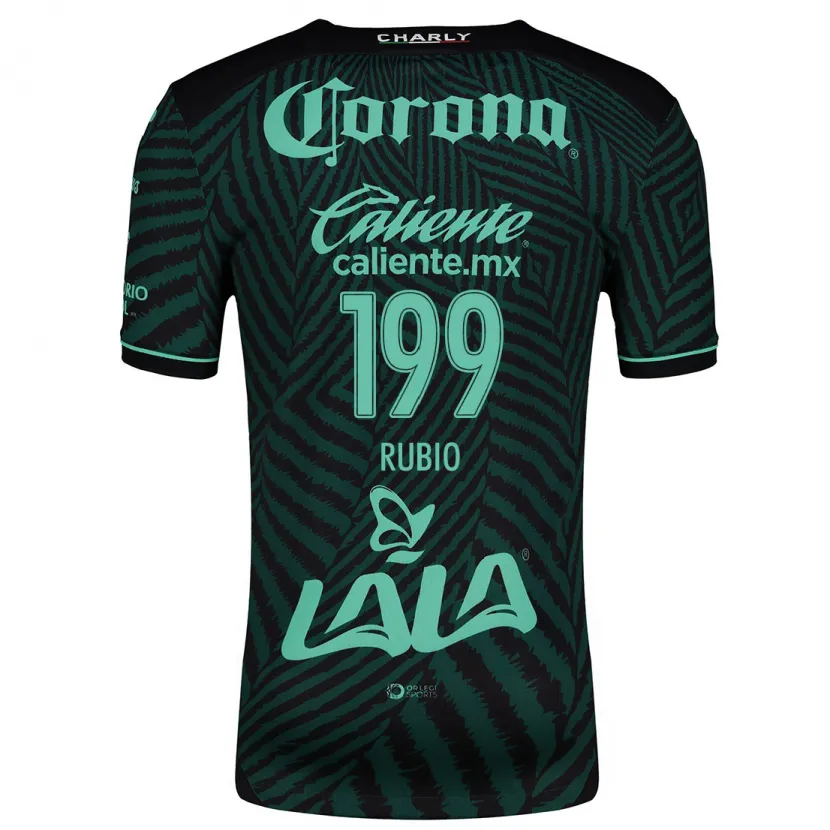 Danxen Kvinder Ronaldo Rubio #199 Sort Grøn Udebane Spillertrøjer 2024/25 Trøje T-Shirt
