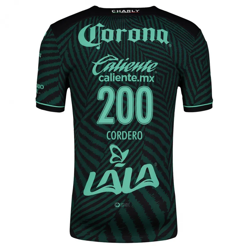 Danxen Kvinder Mario Cordero #200 Sort Grøn Udebane Spillertrøjer 2024/25 Trøje T-Shirt