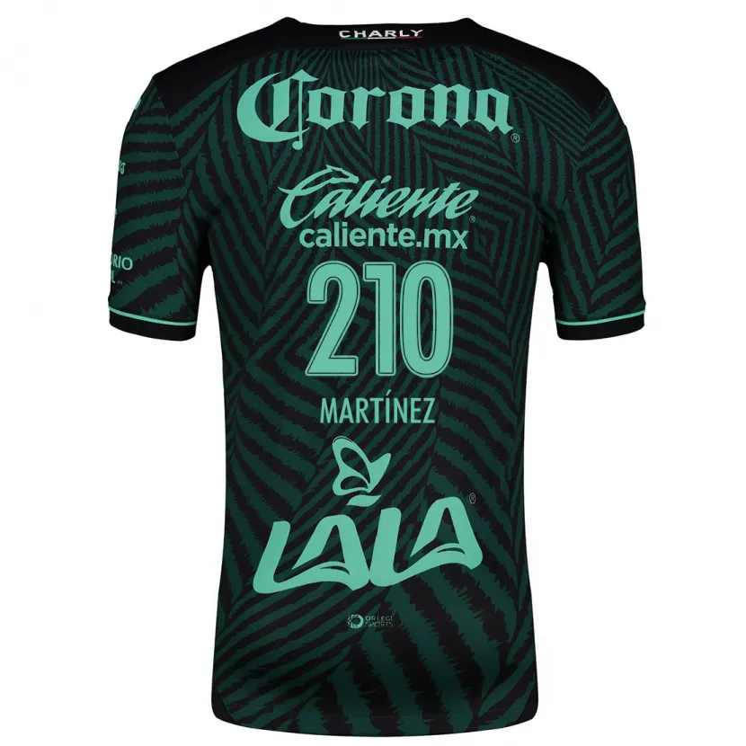 Danxen Kvinder André Martínez #210 Sort Grøn Udebane Spillertrøjer 2024/25 Trøje T-Shirt