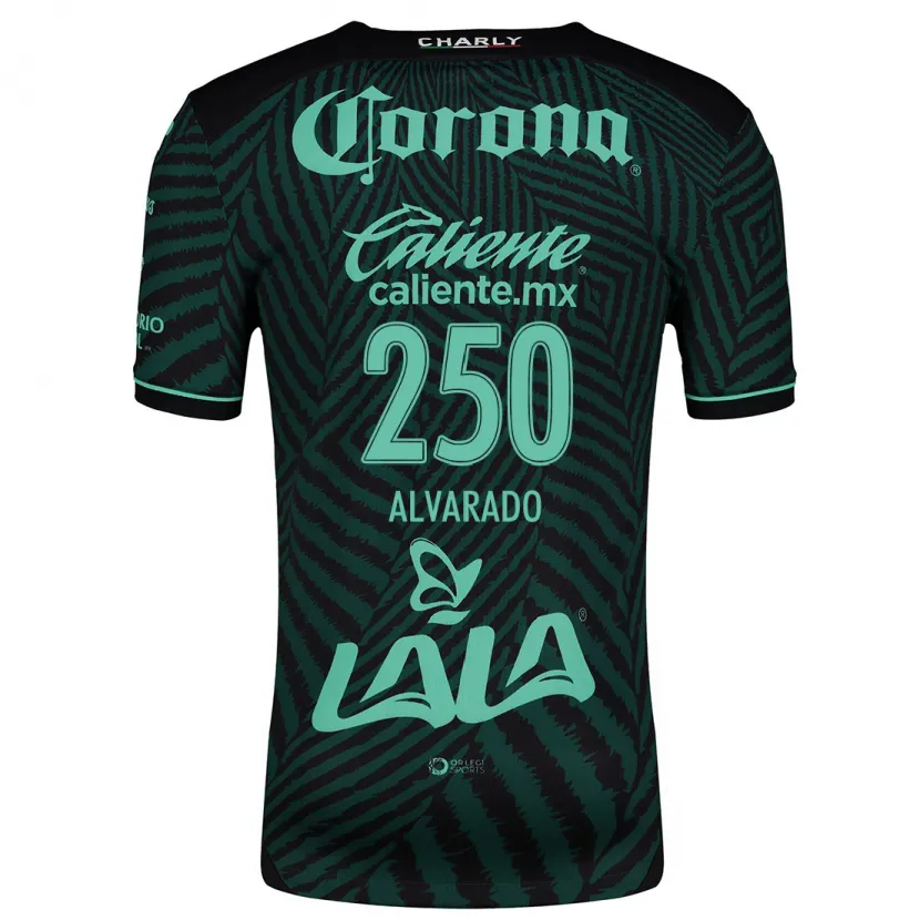 Danxen Kvinder Edwin Alvarado #250 Sort Grøn Udebane Spillertrøjer 2024/25 Trøje T-Shirt