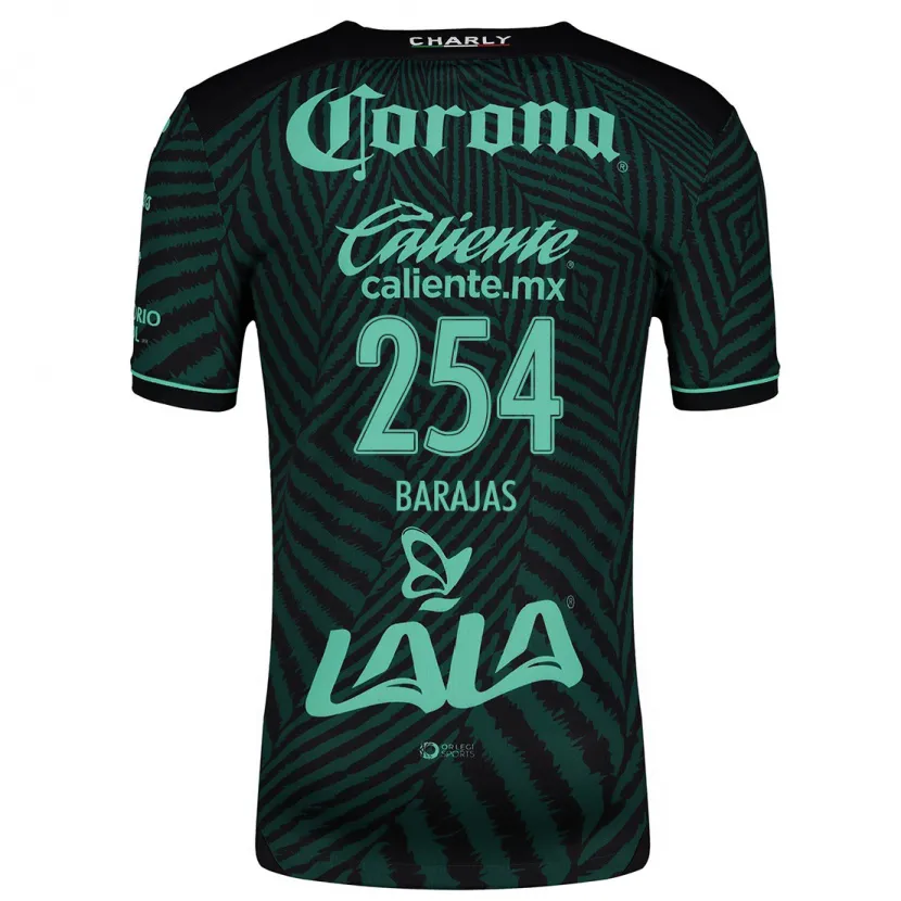 Danxen Kvinder Sergio Barajas #254 Sort Grøn Udebane Spillertrøjer 2024/25 Trøje T-Shirt