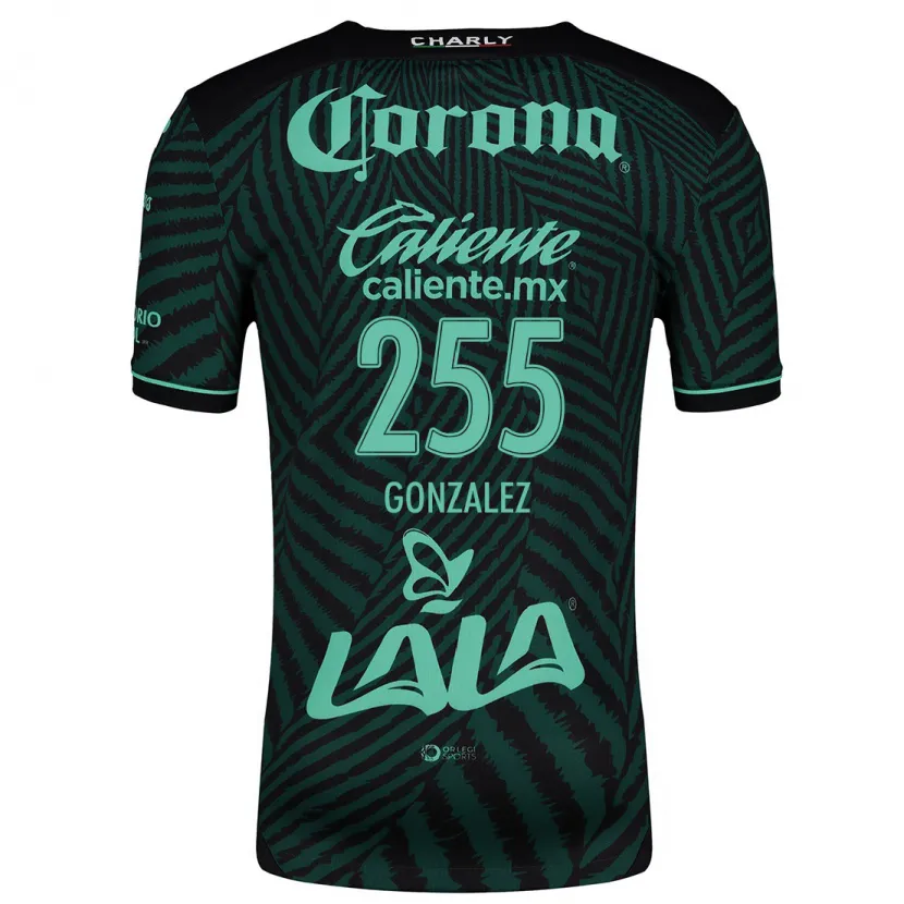 Danxen Kvinder Valente González #255 Sort Grøn Udebane Spillertrøjer 2024/25 Trøje T-Shirt