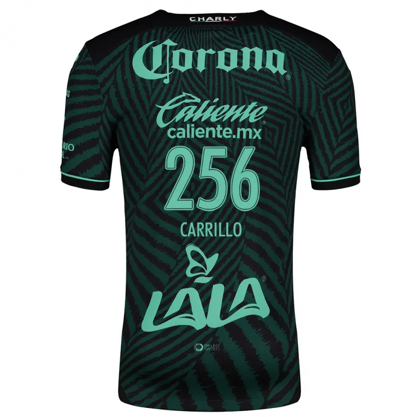 Danxen Kvinder Stéphano Carrillo #256 Sort Grøn Udebane Spillertrøjer 2024/25 Trøje T-Shirt
