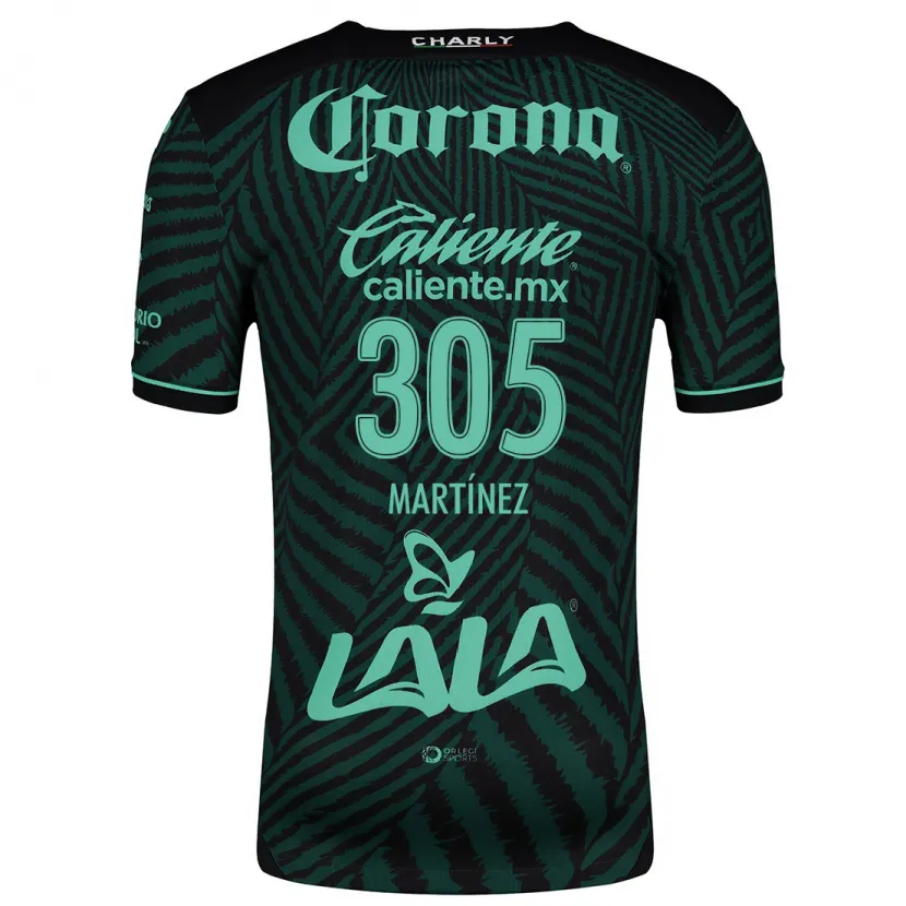 Danxen Kvinder Cristian Martínez #305 Sort Grøn Udebane Spillertrøjer 2024/25 Trøje T-Shirt