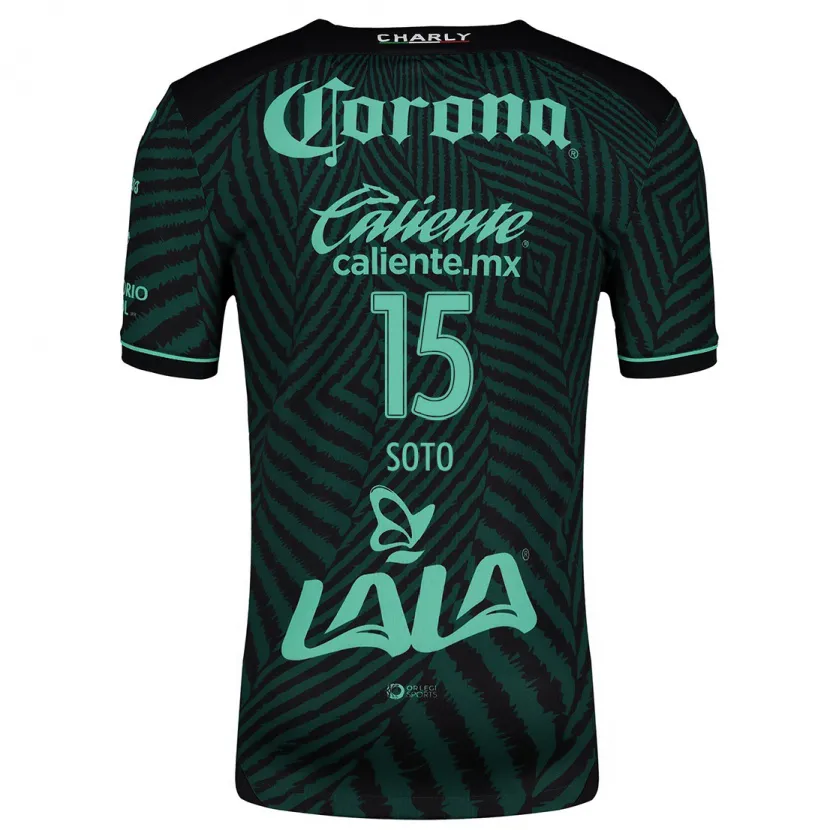 Danxen Kvinder Stephanie Soto #15 Sort Grøn Udebane Spillertrøjer 2024/25 Trøje T-Shirt