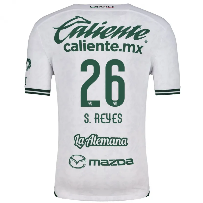 Danxen Kvinder Salvador Reyes #26 Hvid Grøn Udebane Spillertrøjer 2024/25 Trøje T-Shirt