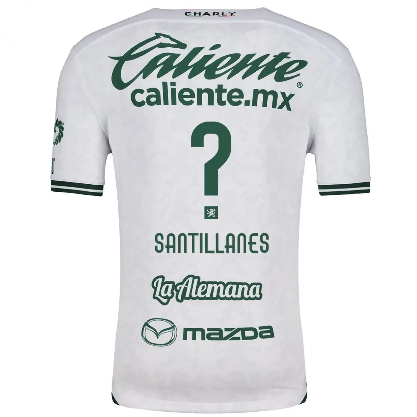 Danxen Kvinder Antonio Santillanes #0 Hvid Grøn Udebane Spillertrøjer 2024/25 Trøje T-Shirt