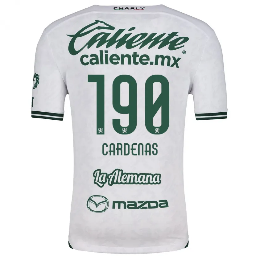 Danxen Kvinder Emilio Cárdenas #190 Hvid Grøn Udebane Spillertrøjer 2024/25 Trøje T-Shirt