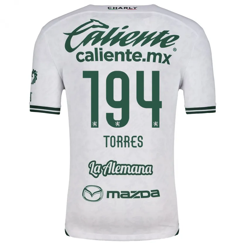Danxen Kvinder Erick Torres #194 Hvid Grøn Udebane Spillertrøjer 2024/25 Trøje T-Shirt