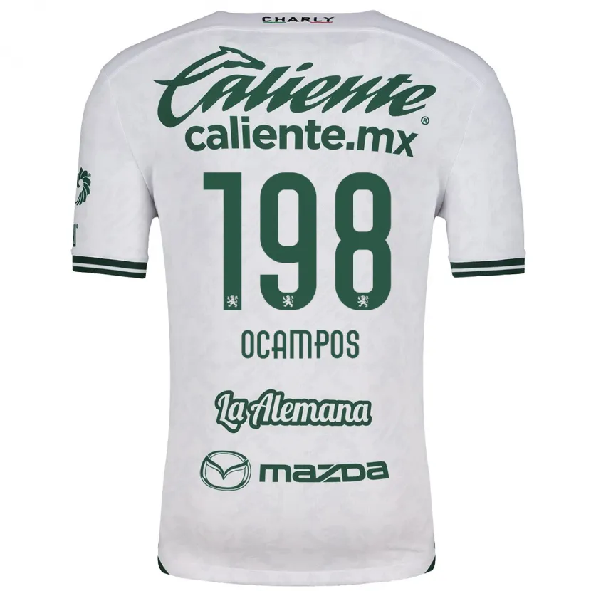 Danxen Kvinder Omar Ocampos #198 Hvid Grøn Udebane Spillertrøjer 2024/25 Trøje T-Shirt