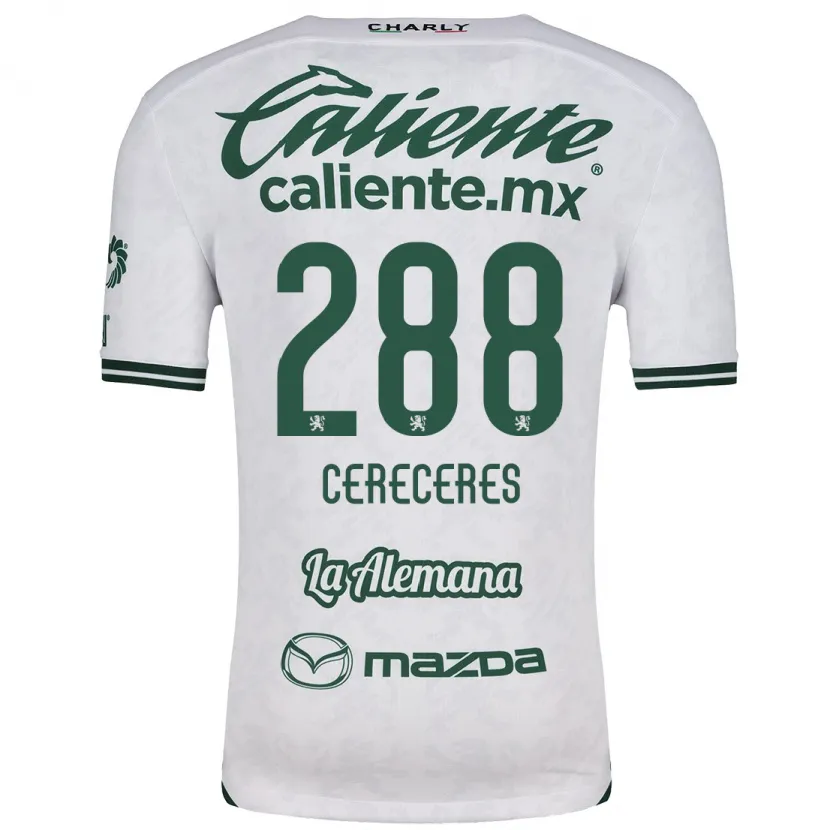 Danxen Kvinder Thomas Cereceres #288 Hvid Grøn Udebane Spillertrøjer 2024/25 Trøje T-Shirt