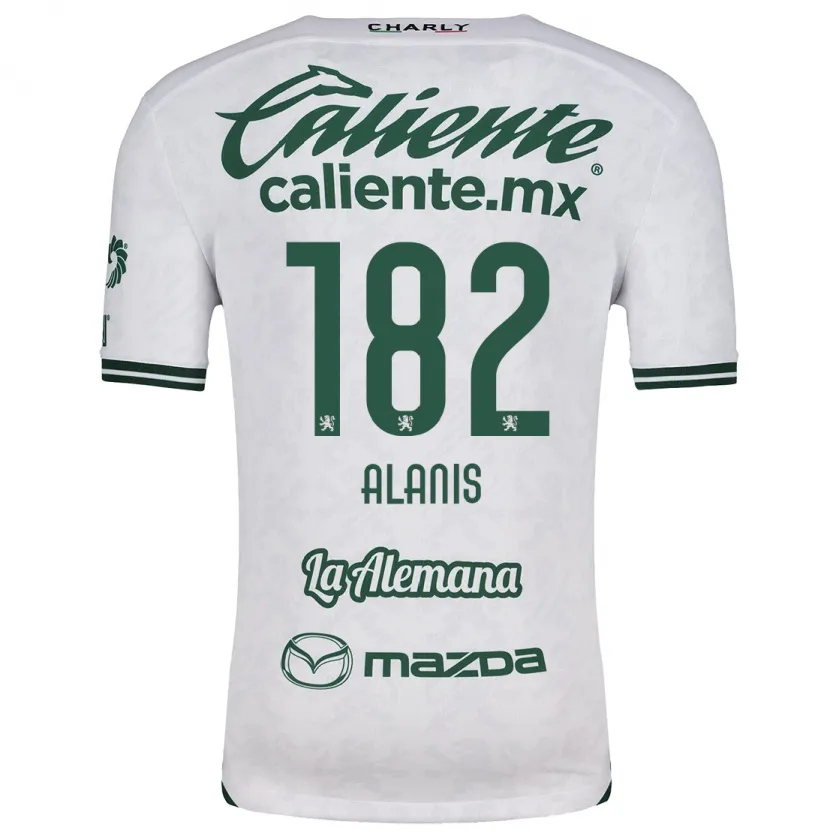 Danxen Kvinder Alejandro Alanís #182 Hvid Grøn Udebane Spillertrøjer 2024/25 Trøje T-Shirt