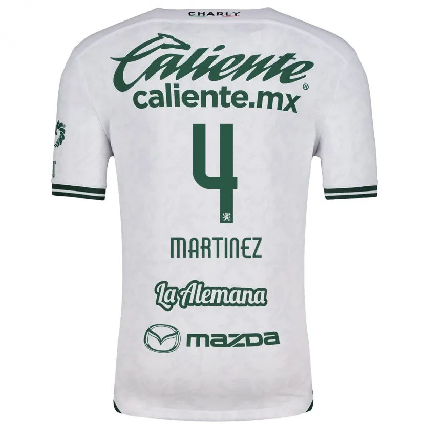 Danxen Kvinder Mitzi Martínez #4 Hvid Grøn Udebane Spillertrøjer 2024/25 Trøje T-Shirt