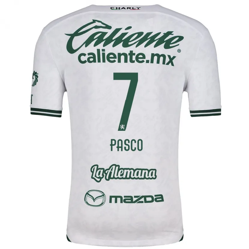 Danxen Kvinder Madeleine Pasco #7 Hvid Grøn Udebane Spillertrøjer 2024/25 Trøje T-Shirt