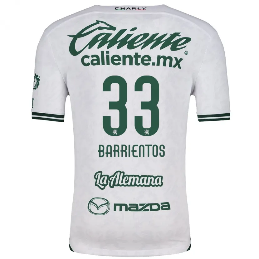 Danxen Kvinder Yashira Barrientos #33 Hvid Grøn Udebane Spillertrøjer 2024/25 Trøje T-Shirt