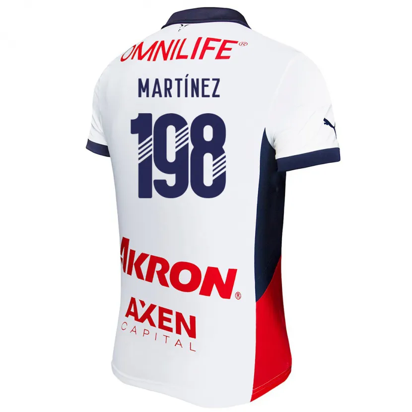 Danxen Kvinder Andrew Martínez #198 Hvid Rød Blå Udebane Spillertrøjer 2024/25 Trøje T-Shirt