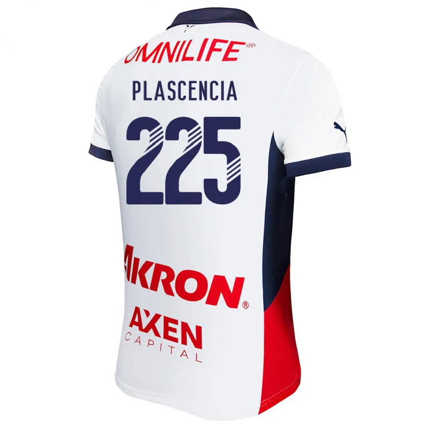 Danxen Kvinder Osvaldo Plascencia #225 Hvid Rød Blå Udebane Spillertrøjer 2024/25 Trøje T-Shirt