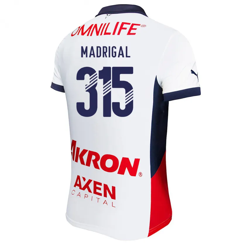 Danxen Kvinder David Madrigal #315 Hvid Rød Blå Udebane Spillertrøjer 2024/25 Trøje T-Shirt