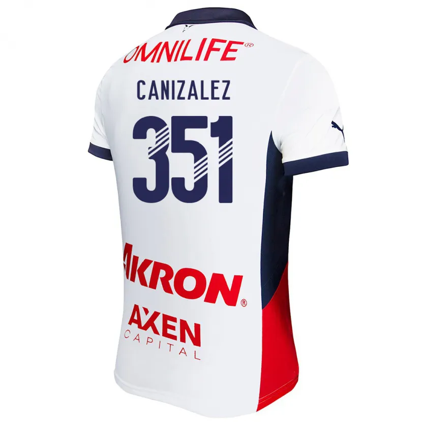 Danxen Kvinder Djorkaeff Canizalez #351 Hvid Rød Blå Udebane Spillertrøjer 2024/25 Trøje T-Shirt