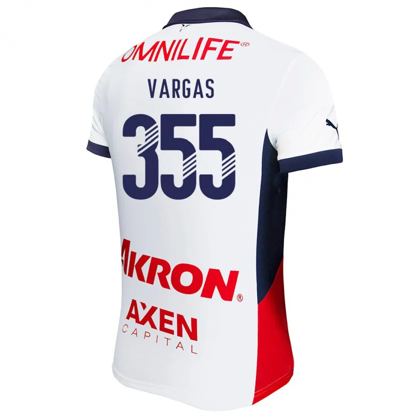 Danxen Kvinder Uziel Vargas #355 Hvid Rød Blå Udebane Spillertrøjer 2024/25 Trøje T-Shirt