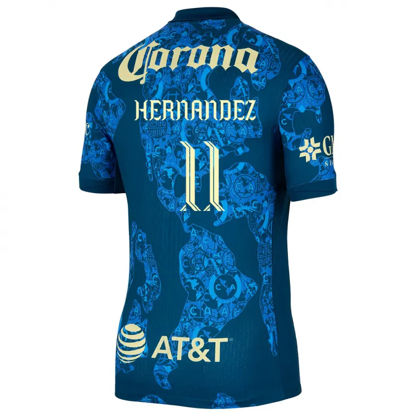Danxen Kvinder Montserrat Hernandez #11 Blå Gul Udebane Spillertrøjer 2024/25 Trøje T-Shirt