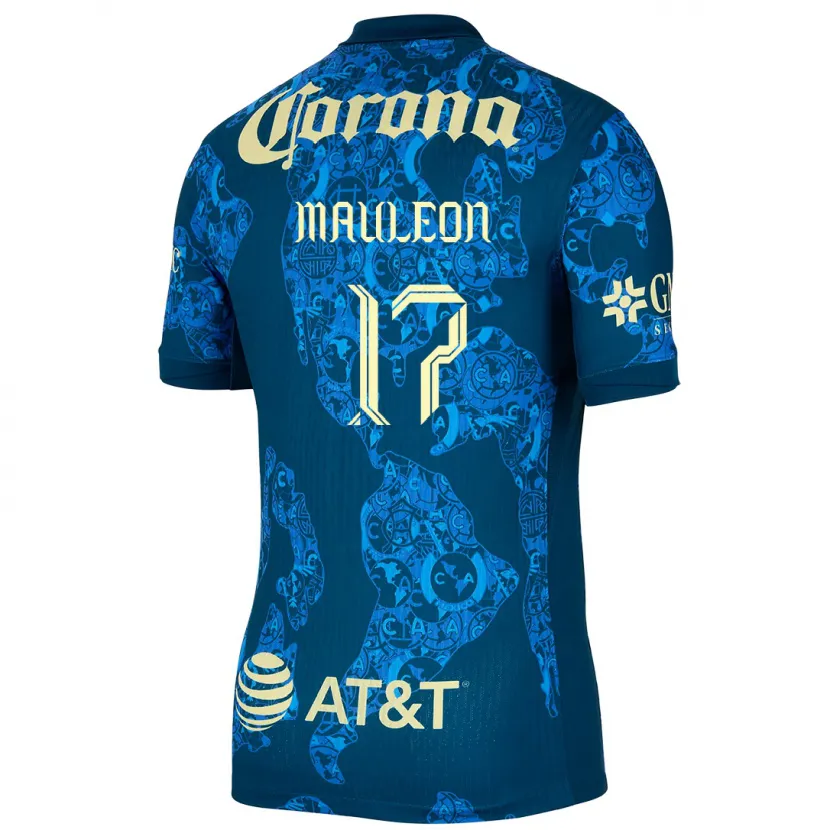 Danxen Kvinder Natalia Mauleon #17 Blå Gul Udebane Spillertrøjer 2024/25 Trøje T-Shirt