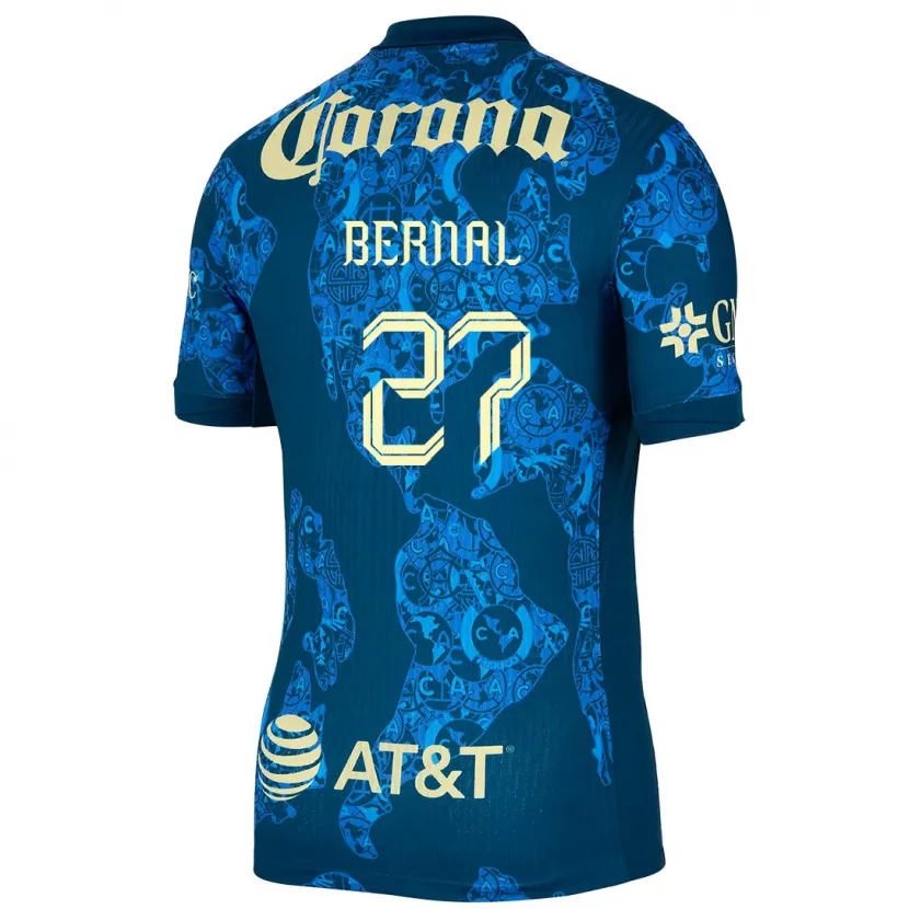 Danxen Kvinder Mayra Pelayo Bernal #27 Blå Gul Udebane Spillertrøjer 2024/25 Trøje T-Shirt