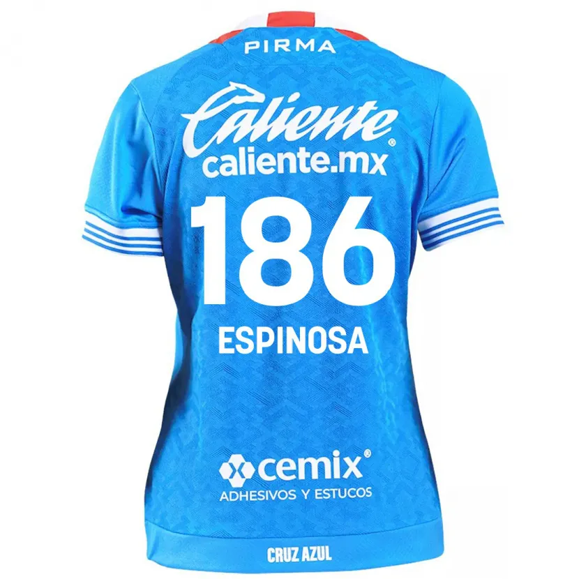 Danxen Børn Brandón Espinosa #186 Himmelblå Hjemmebane Spillertrøjer 2024/25 Trøje T-Shirt