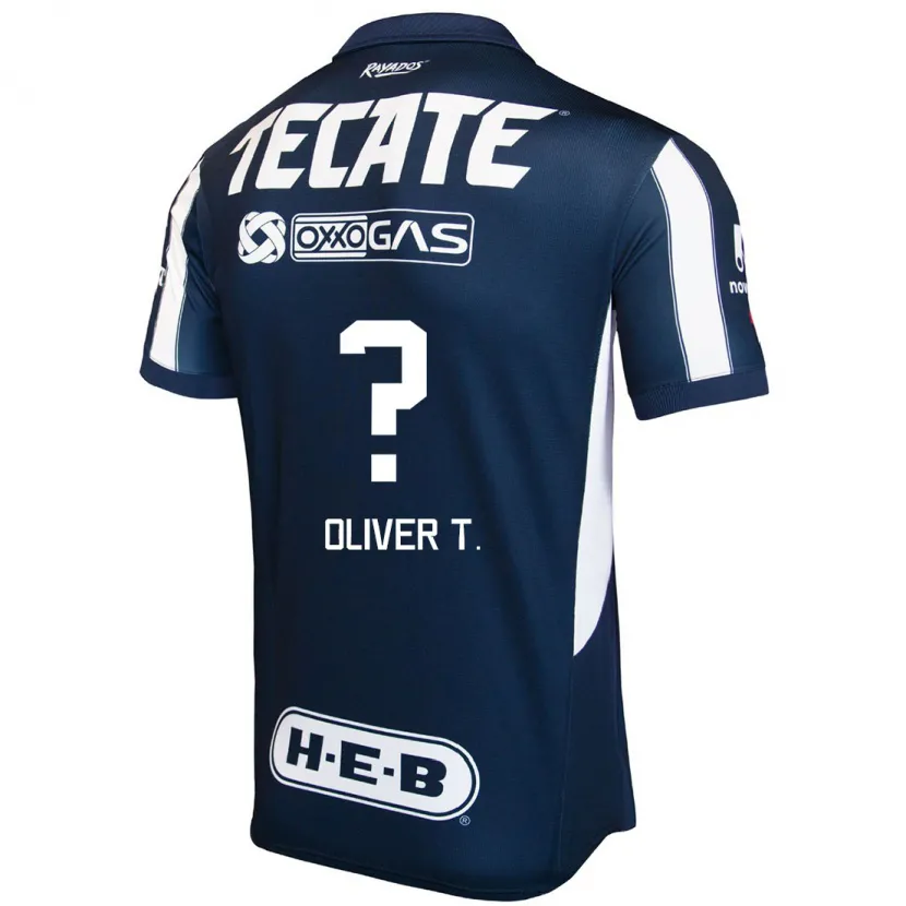 Danxen Børn Óliver Torres #0 Blå Rød Hvid Hjemmebane Spillertrøjer 2024/25 Trøje T-Shirt