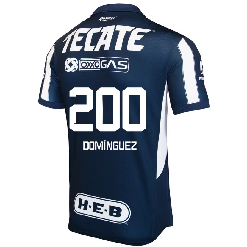 Danxen Børn Joel Domínguez #200 Blå Rød Hvid Hjemmebane Spillertrøjer 2024/25 Trøje T-Shirt