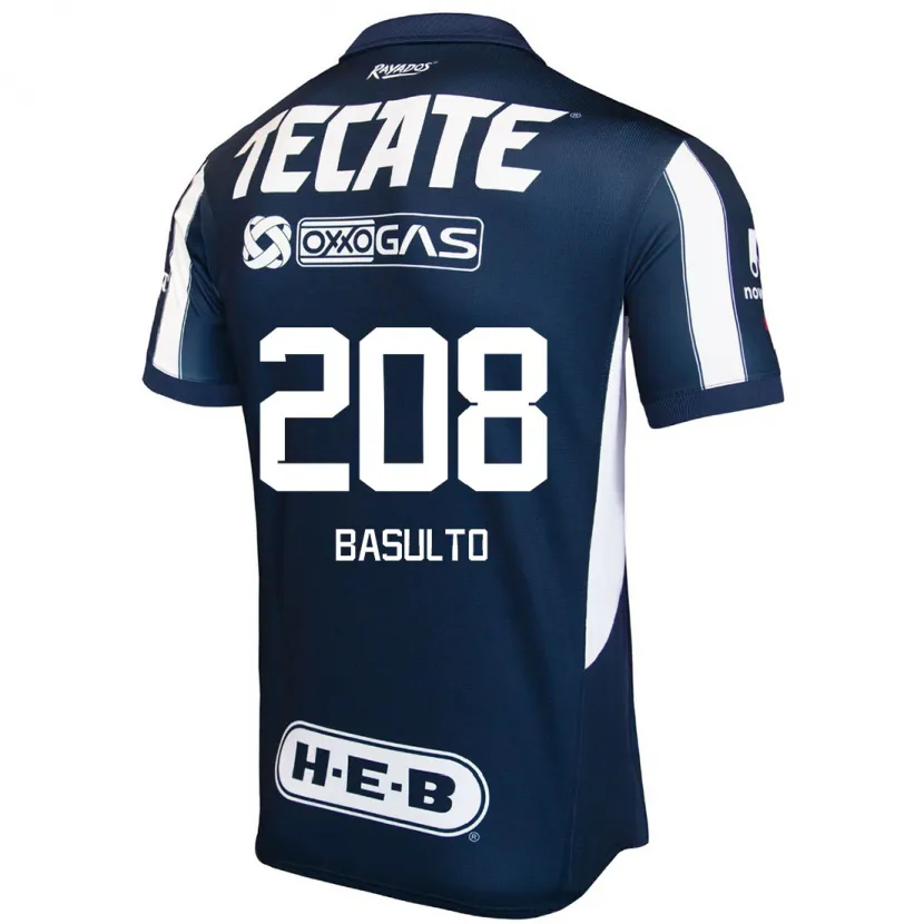 Danxen Børn Luis Basulto #208 Blå Rød Hvid Hjemmebane Spillertrøjer 2024/25 Trøje T-Shirt