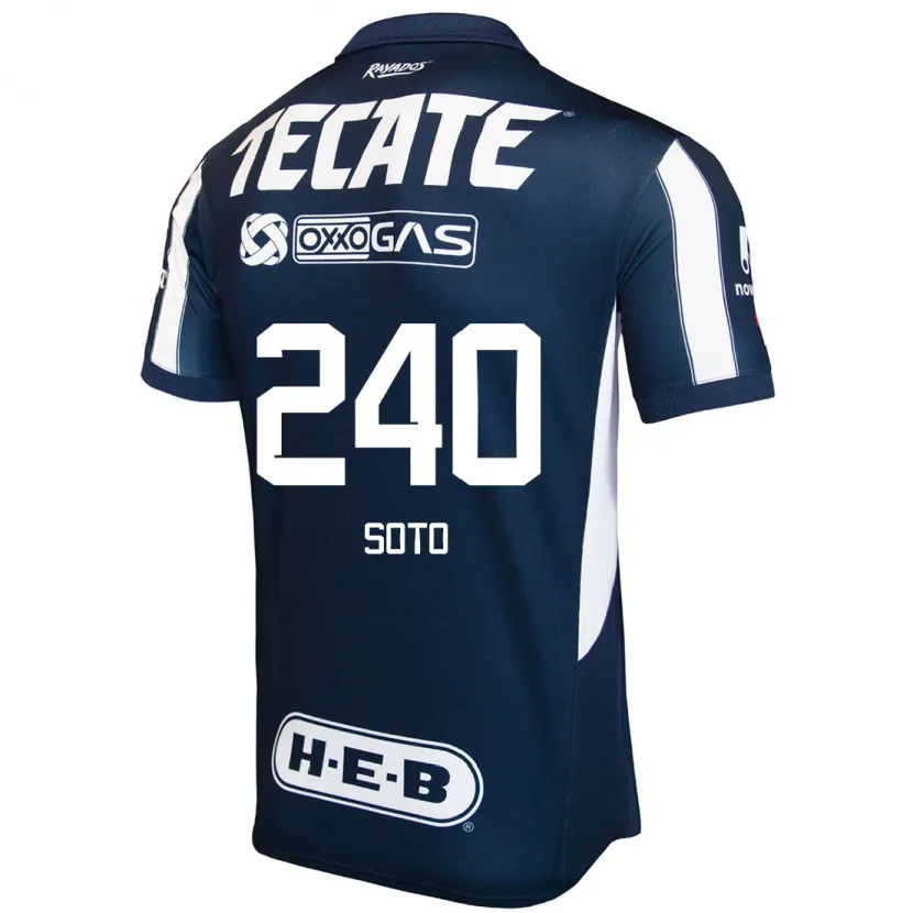 Danxen Børn Óscar Soto #240 Blå Rød Hvid Hjemmebane Spillertrøjer 2024/25 Trøje T-Shirt