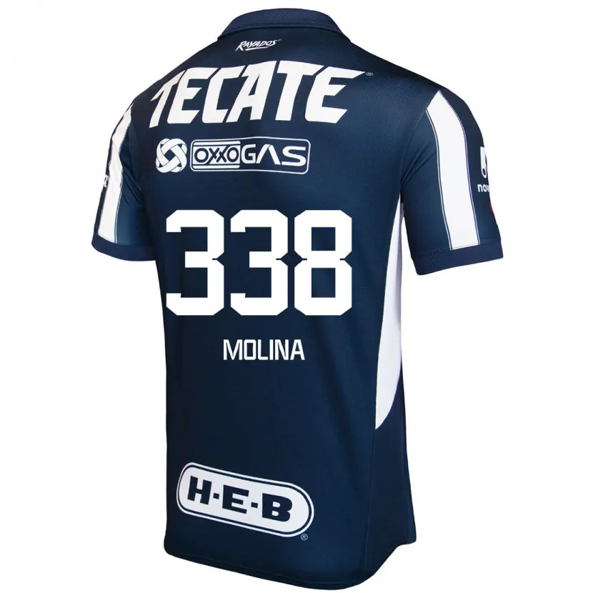 Danxen Børn Johann Molina #338 Blå Rød Hvid Hjemmebane Spillertrøjer 2024/25 Trøje T-Shirt