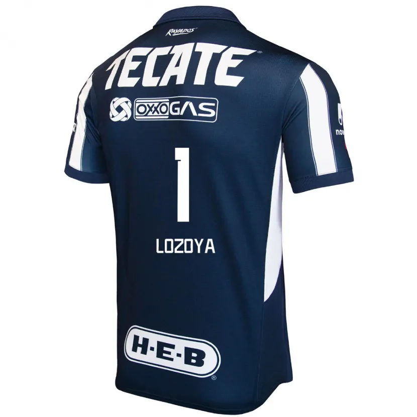Danxen Børn Claudia Lozoya #1 Blå Rød Hvid Hjemmebane Spillertrøjer 2024/25 Trøje T-Shirt