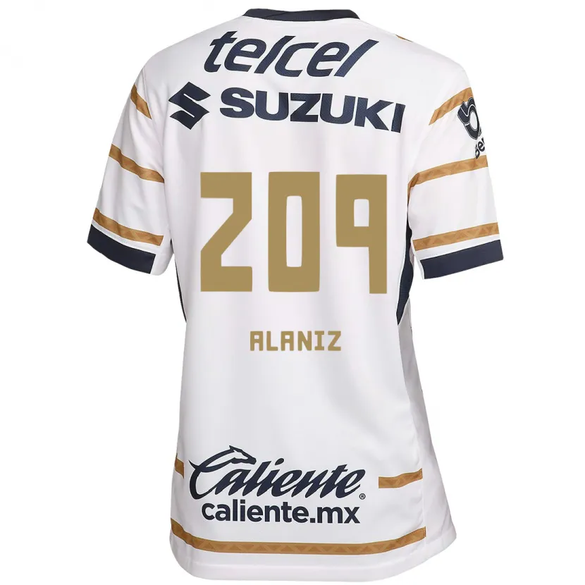 Danxen Børn Jorge Alaniz #209 Hvid Obsidian Hjemmebane Spillertrøjer 2024/25 Trøje T-Shirt
