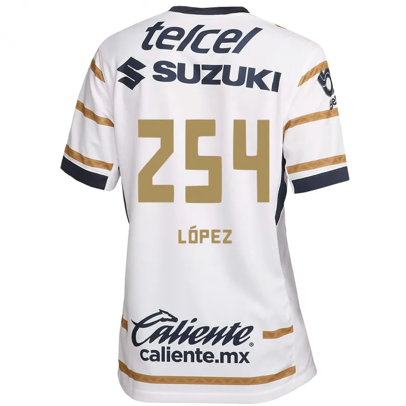 Danxen Børn Santiago López #254 Hvid Obsidian Hjemmebane Spillertrøjer 2024/25 Trøje T-Shirt