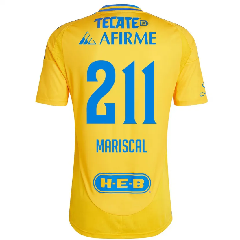 Danxen Børn Kevin Mariscal #211 Guld Gul Hjemmebane Spillertrøjer 2024/25 Trøje T-Shirt