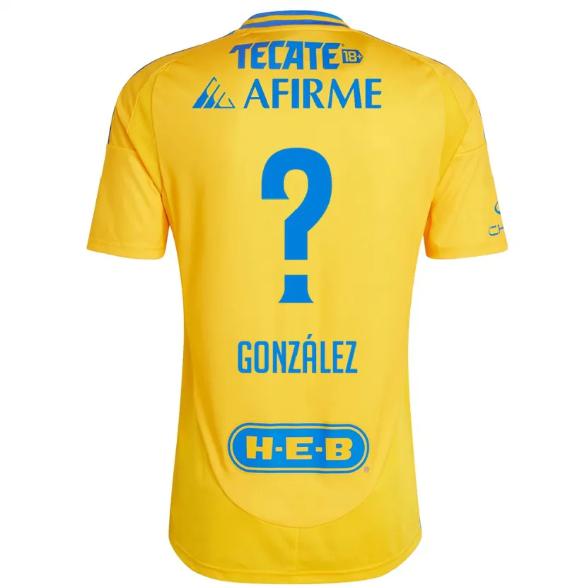 Danxen Børn Fernando González #0 Guld Gul Hjemmebane Spillertrøjer 2024/25 Trøje T-Shirt