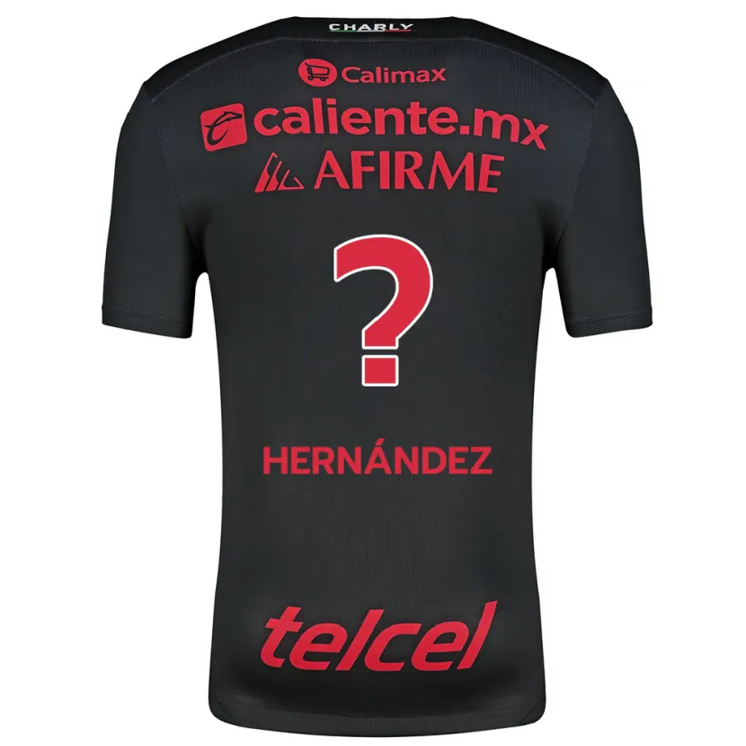 Danxen Børn Betsiel Hernández #0 Sort Rød Hjemmebane Spillertrøjer 2024/25 Trøje T-Shirt