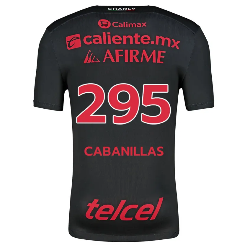 Danxen Børn Osvaldo Cabanillas #295 Sort Rød Hjemmebane Spillertrøjer 2024/25 Trøje T-Shirt
