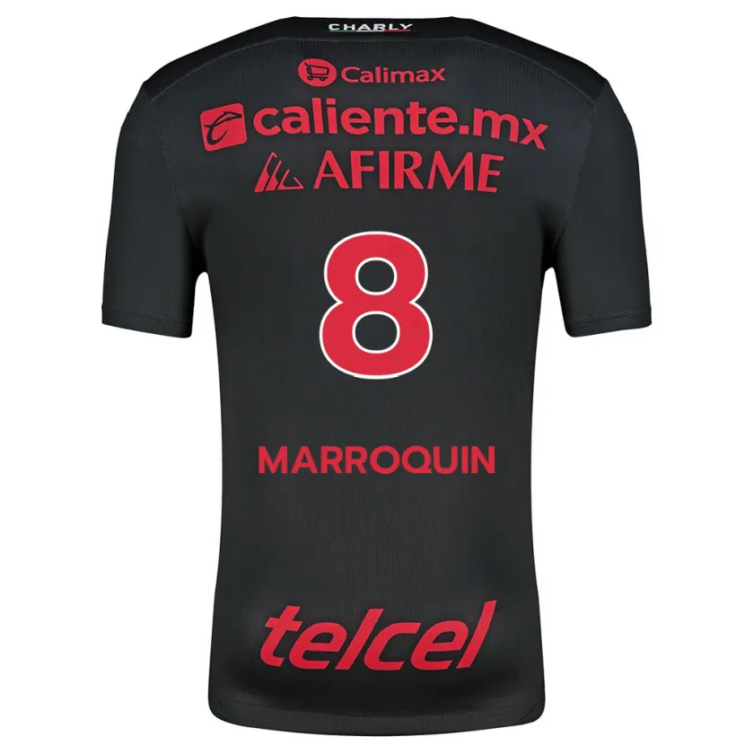 Danxen Børn Ammanda Marroquin #8 Sort Rød Hjemmebane Spillertrøjer 2024/25 Trøje T-Shirt