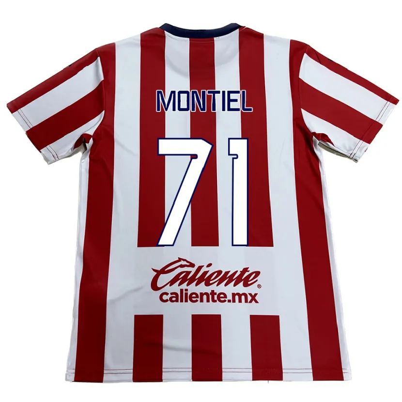 Danxen Børn Erick Montiel #71 Rød Hvid Hjemmebane Spillertrøjer 2024/25 Trøje T-Shirt