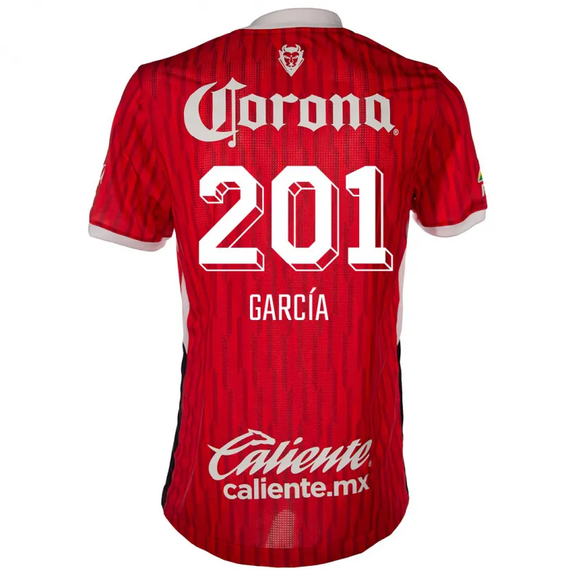 Danxen Børn Eros García #201 Rød Hvid Hjemmebane Spillertrøjer 2024/25 Trøje T-Shirt