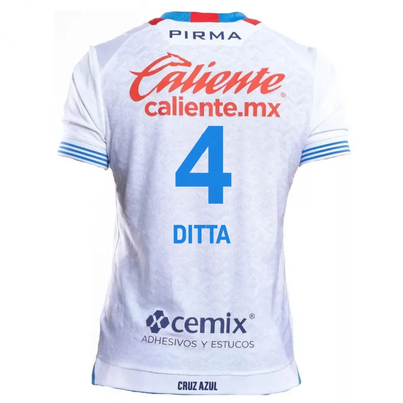 Danxen Børn Willer Ditta #4 Hvid Blå Udebane Spillertrøjer 2024/25 Trøje T-Shirt