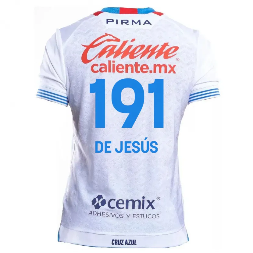 Danxen Børn Luis De Jesús #191 Hvid Blå Udebane Spillertrøjer 2024/25 Trøje T-Shirt