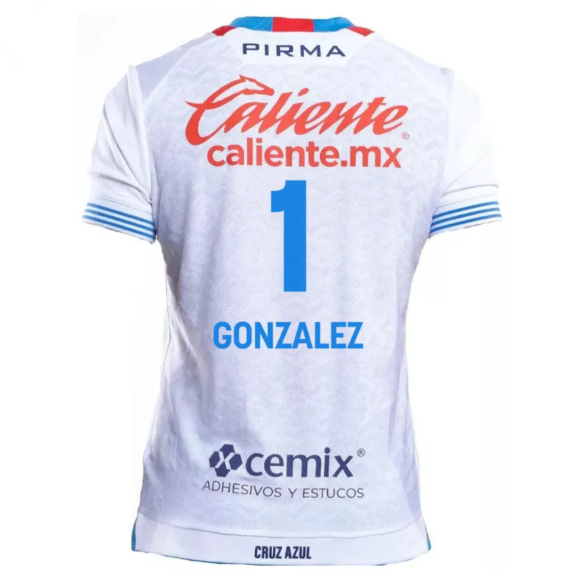 Danxen Børn Itzayana Gonzalez #1 Hvid Blå Udebane Spillertrøjer 2024/25 Trøje T-Shirt