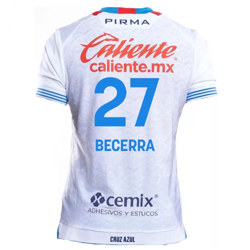 Danxen Børn Ana Becerra #27 Hvid Blå Udebane Spillertrøjer 2024/25 Trøje T-Shirt