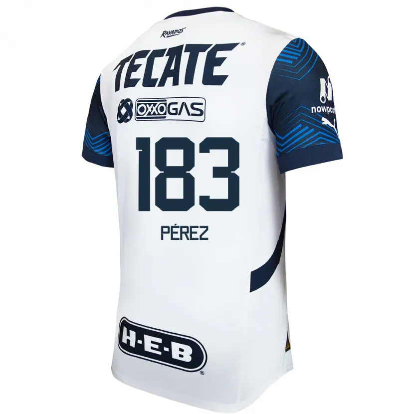 Danxen Børn Santiago Pérez #183 Hvid Blå Udebane Spillertrøjer 2024/25 Trøje T-Shirt